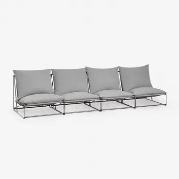 Amaro 4-delige Modulaire Tuinbank Grijs - Sklum
