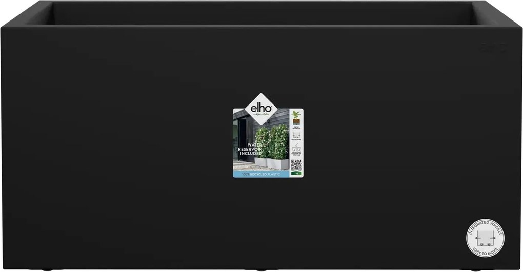 elho plantenbak Vivo Next Lang 80 - Living Black (Zwart) - 78 x  39 x H 38 cm