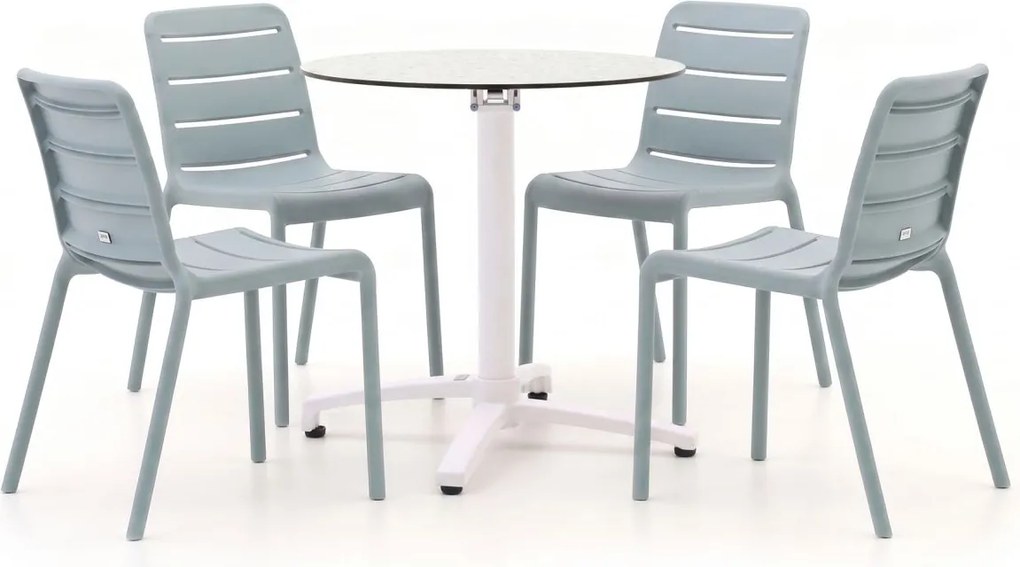 + 10% kassakorting | Diningset Forza  | 4 personen kunststof | Tuinset stapelbaar | 5-delig | Kees Smit Tuinmeubelen