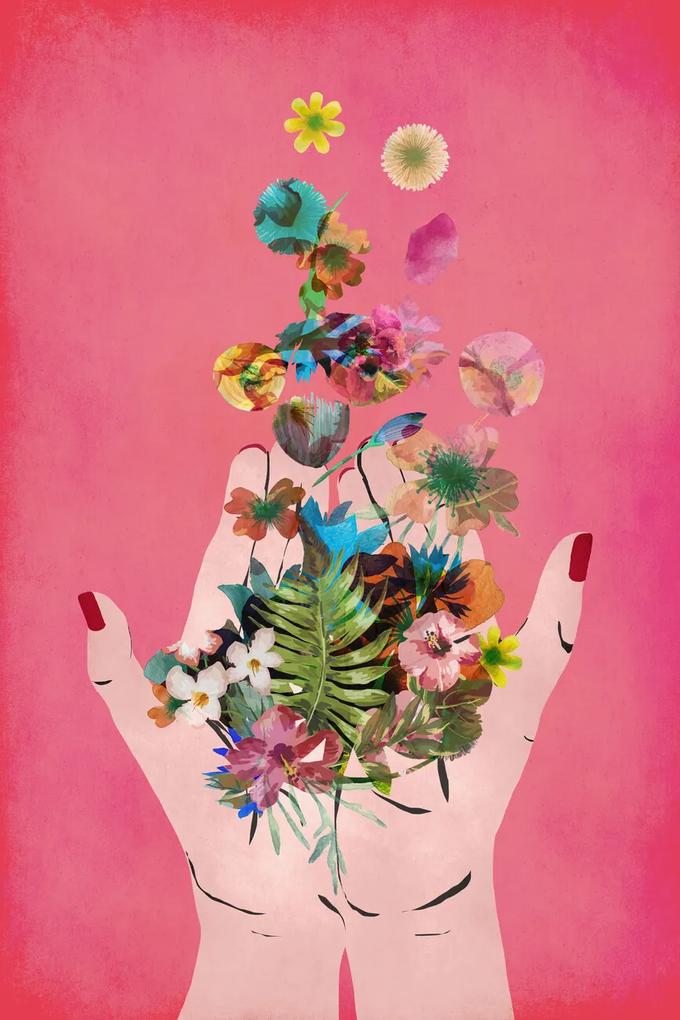Ilustratie Frida`s Hand`s (Pink Version), Treechild, (26.7 x 40 cm)
