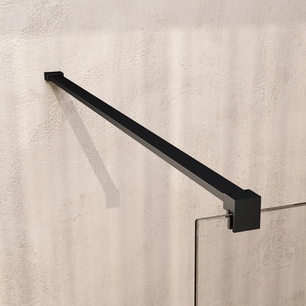 Brauer Void Carving profielloze douchecabine 80x100cm zwart mat