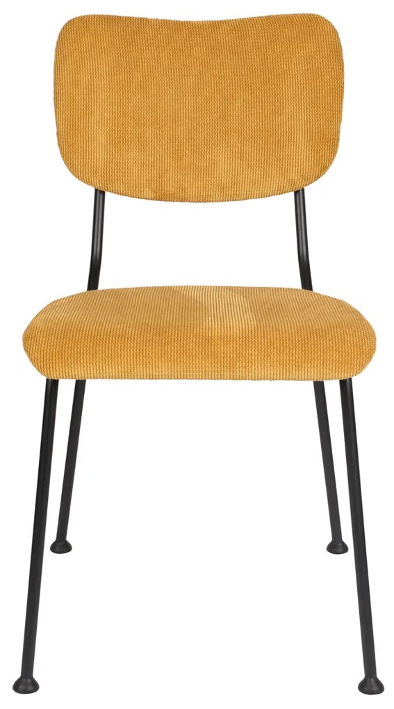 Zuiver Benson Design Eetkamerstoel Okergele Stof