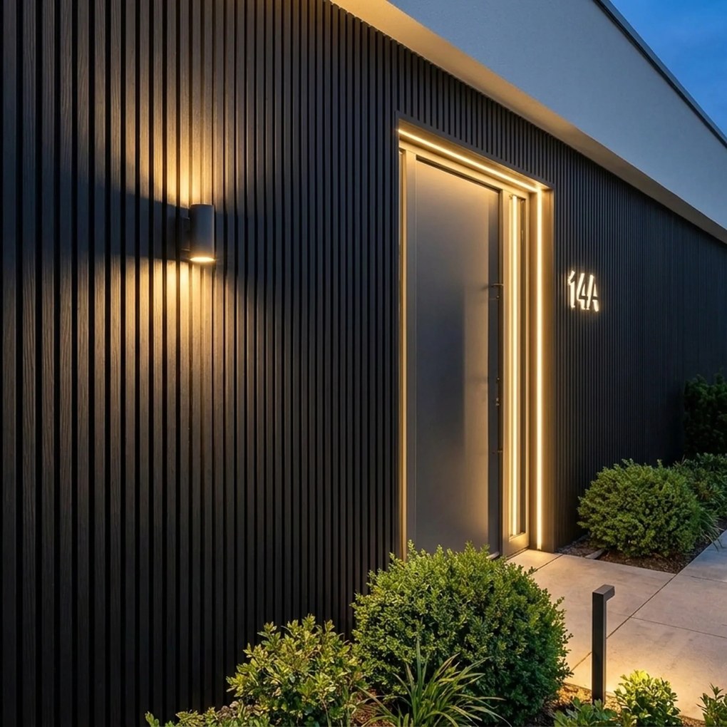 Buitenpanel Zwart 290cm | Gevelbekleding | Tuin | 3D Houtnerf
