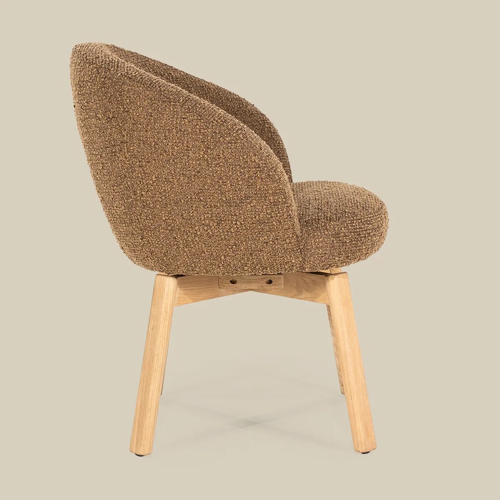 Eetstoel Hout Frame Bruin