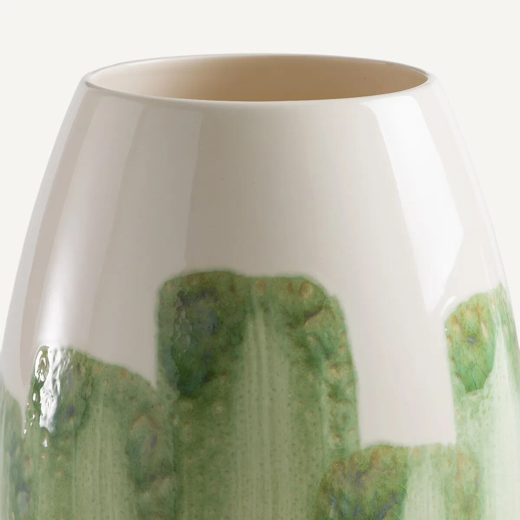 Handgeschilderde vaas van geglazuurd aardewerk, WINGA