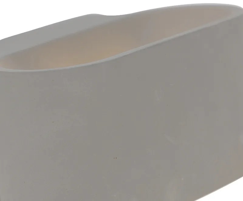 Smart ovale wandlamp beton incl. Zigbee G9 - Arles