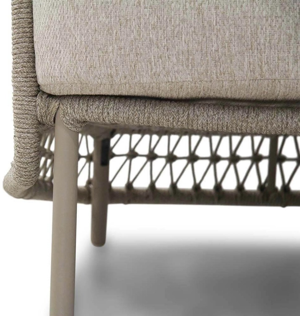 Loungestoel Wicker Taupe-naturel-bruin 4 Seasons Puccini