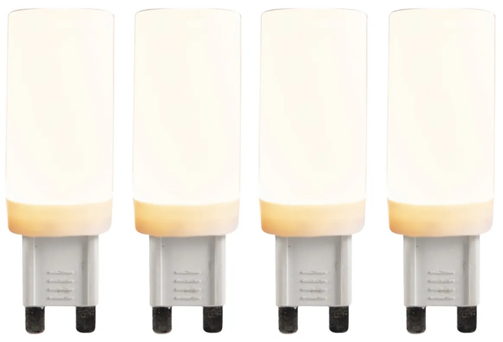 Set van 4 G9 3-staps dimbare LED lampen 4,5W 500 lm 2700K