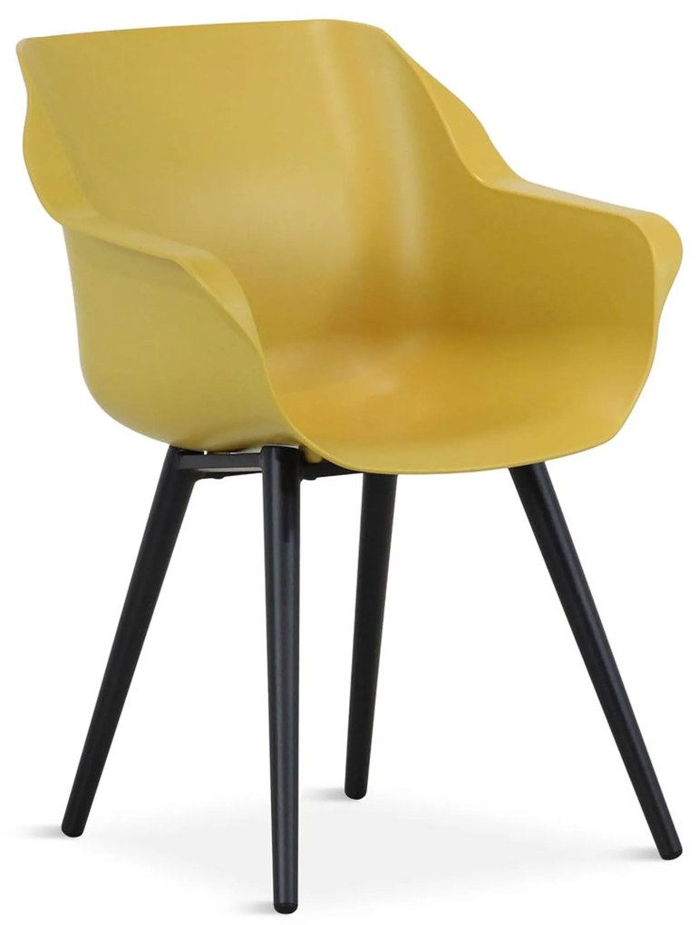 Tuinstoel Kunststof Geel Hartman Sophie studio curry yellow - met gratis kussen