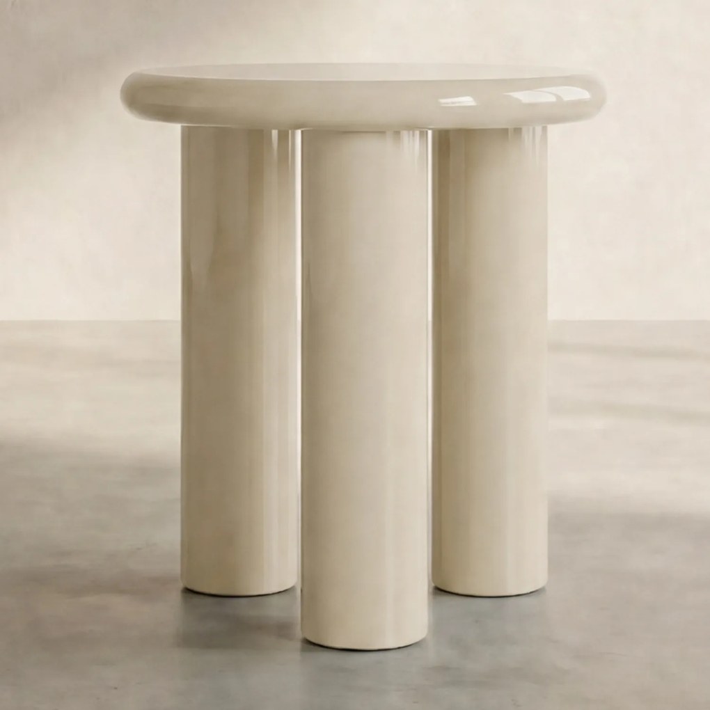 Ronde Salontafel Small Beige - 45 X 45cm.