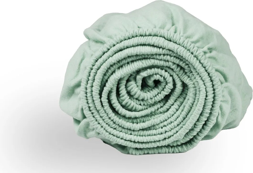 Hoeslaken flanel - 100% katoen - 140x200 - mint