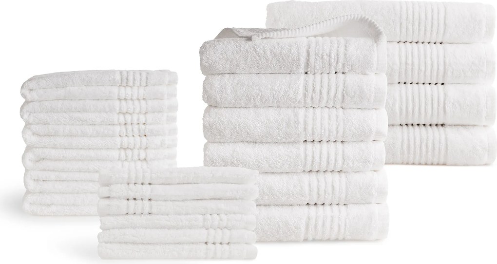 Handdoeken 22 delig set – Supreme Collectie – wit