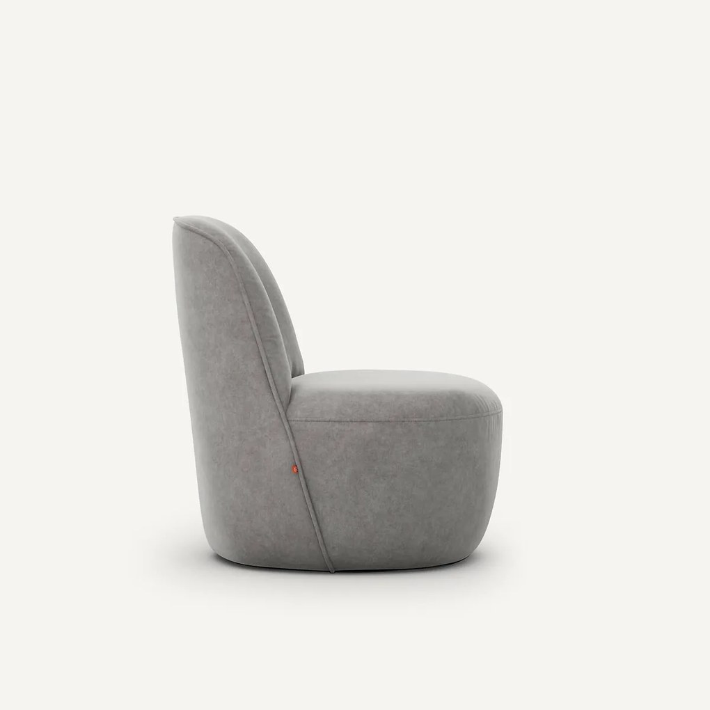 Draaifauteuil in stonewashed fluweel, Rosebury