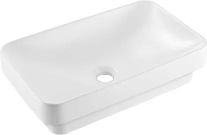 VEVOR Half-inbouwwastafel 490 x 305 mm Rechthoekige opzetwastafel met 45 mm afvoergat, moderne inbouwwastafel voor kleine ruimtes Keukens Badkamers Wit