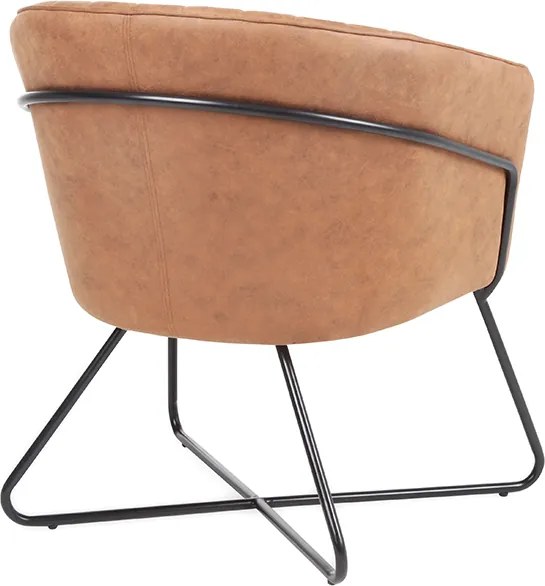 Eetkamerstoel - Nova - lederlook Soft cognac