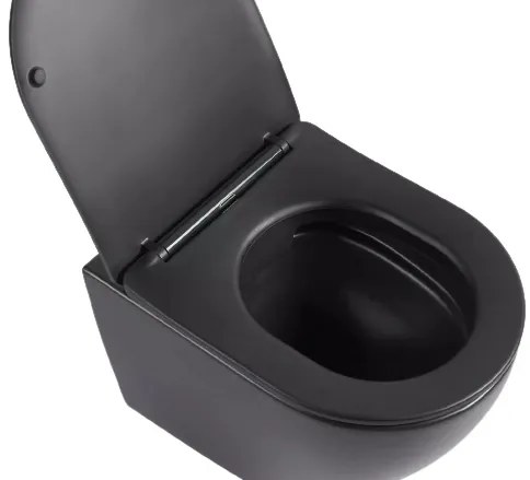 Lambini Design Kala hangend randloos toilet met softclose zitting zwart mat