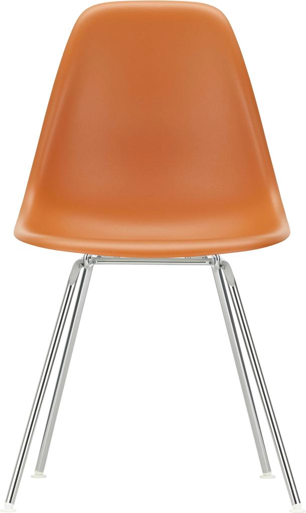 Vitra Eames DSX stoel met verchroomd onderstel Rusty orange