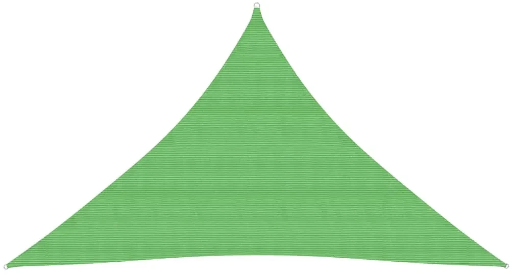 vidaXL Zonnezeil 160 g/m² 3,5x3,5x4,9 m HDPE lichtgroen