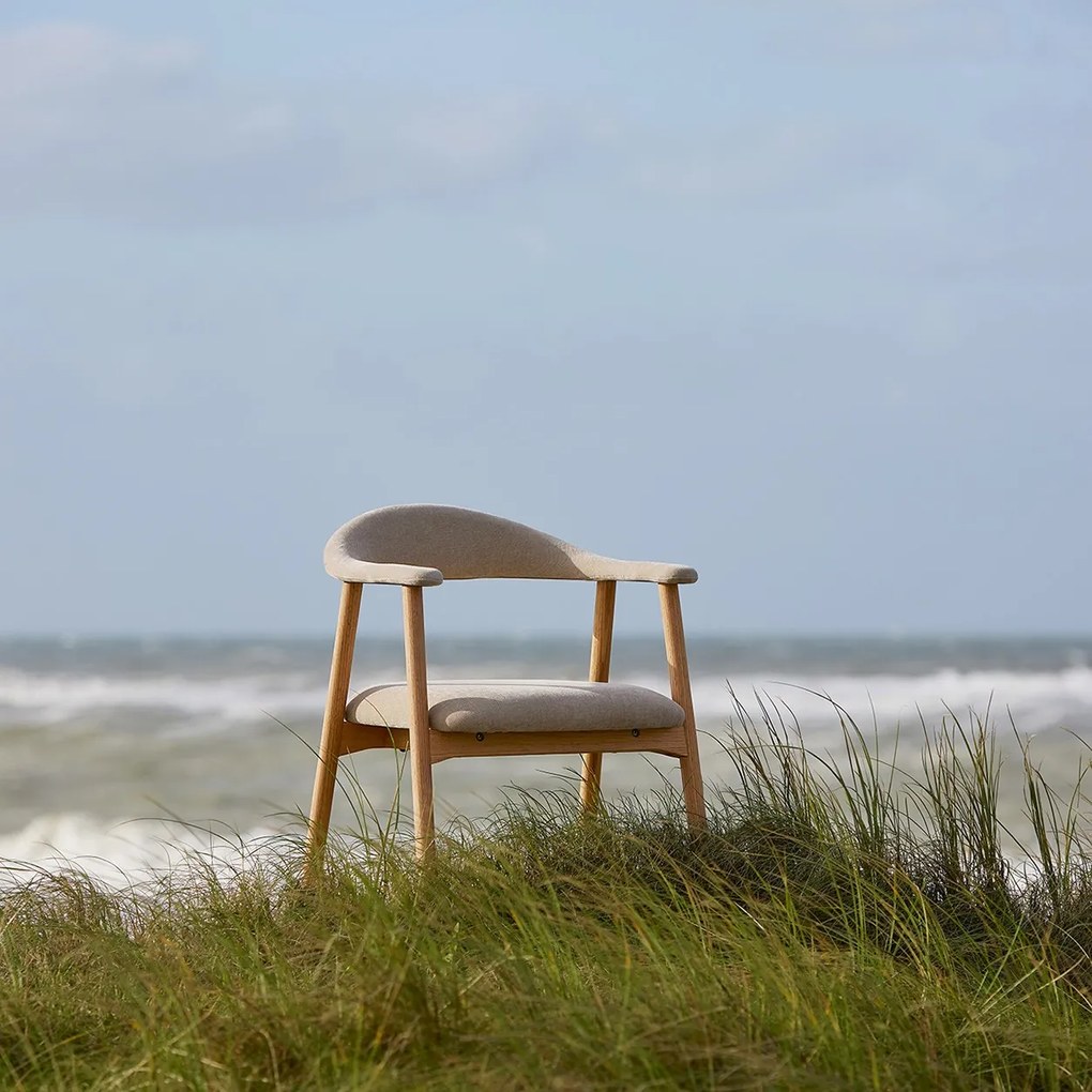 ADELE beige (danny 3) / frame natuurlijk eiken - HOUTEN STOEL VOOR WOONKAMER EETKAMER KEUKEN RETRO