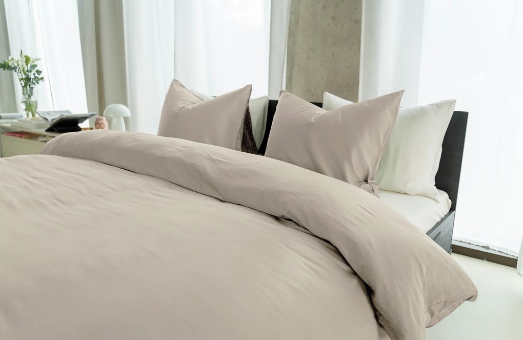 Kayori Saya Dekbedovertrek Beige – Bij Swiss Sense