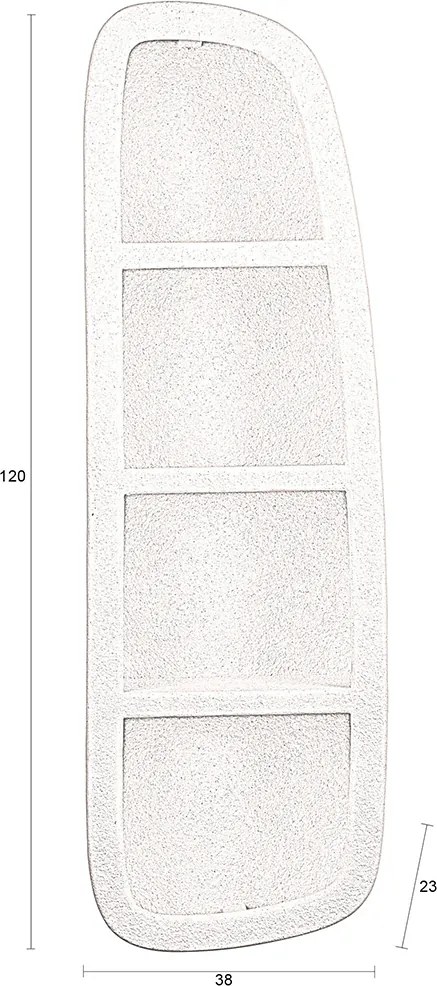 Dutchbone Veda 3 Wandrek Organische Vorm 3 - 38x23x120cm.