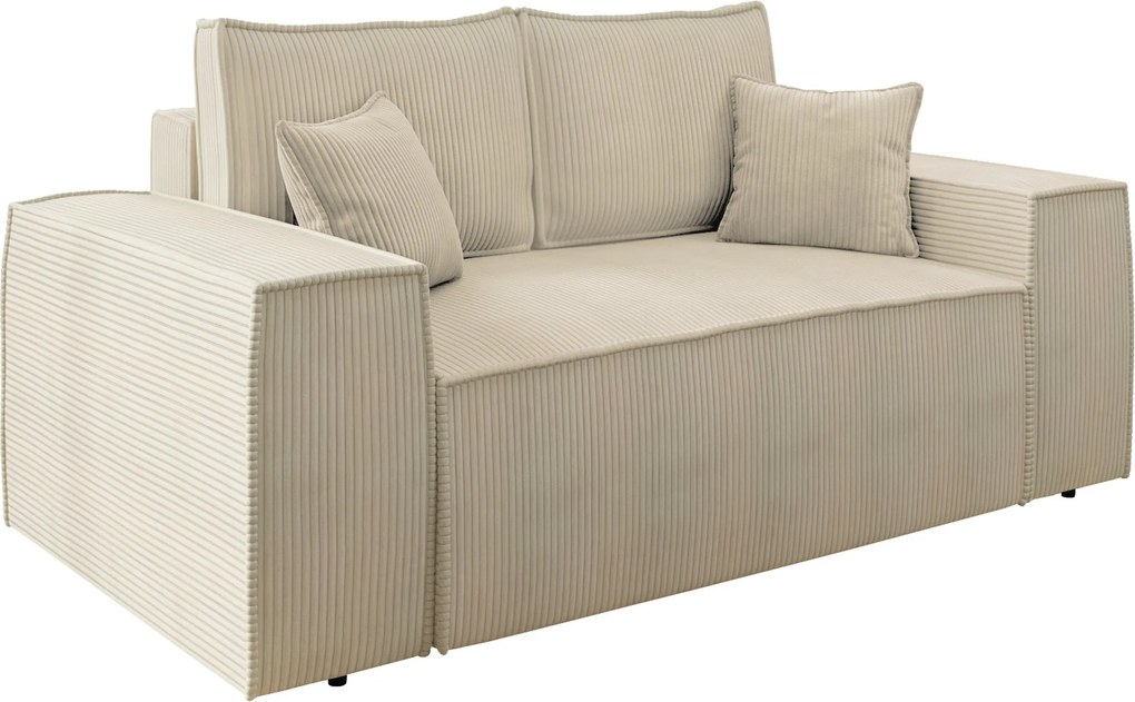 Slaapbank Clovis 107, Aantal zitplaatsen: 2, Aanwezig, 94x188x104cm, 79 kg, Poten: Kunststof, Hout: Grenen