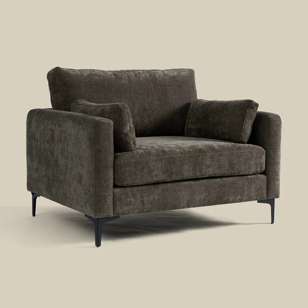 Fauteuil Grijsbruine Stof