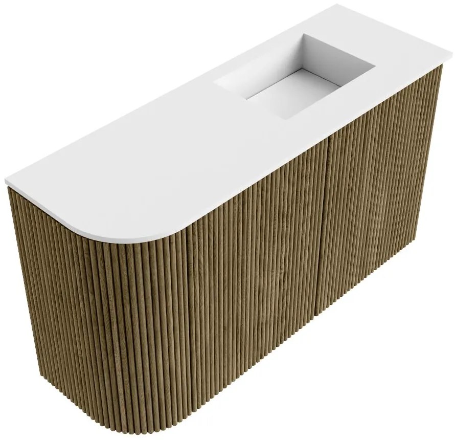 Mondiaz Joya 70cm toiletmeubel ronding links dusk met wastafel faye rechts 1 kraangat talc