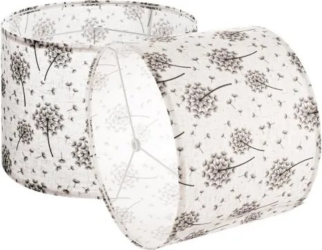 VEVOR Drumlampenkap 33 x 33 x 25 cm (boven x onder x hoog), 2 stuks middelgrote vervangende kappen van linnen + PVC, lampenkap voor tafellampen, staande lampen en hanglampen (licht paardenbloempatroon)