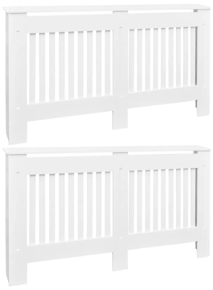 vidaXL Radiatorombouw 2 st 152 cm MDF wit