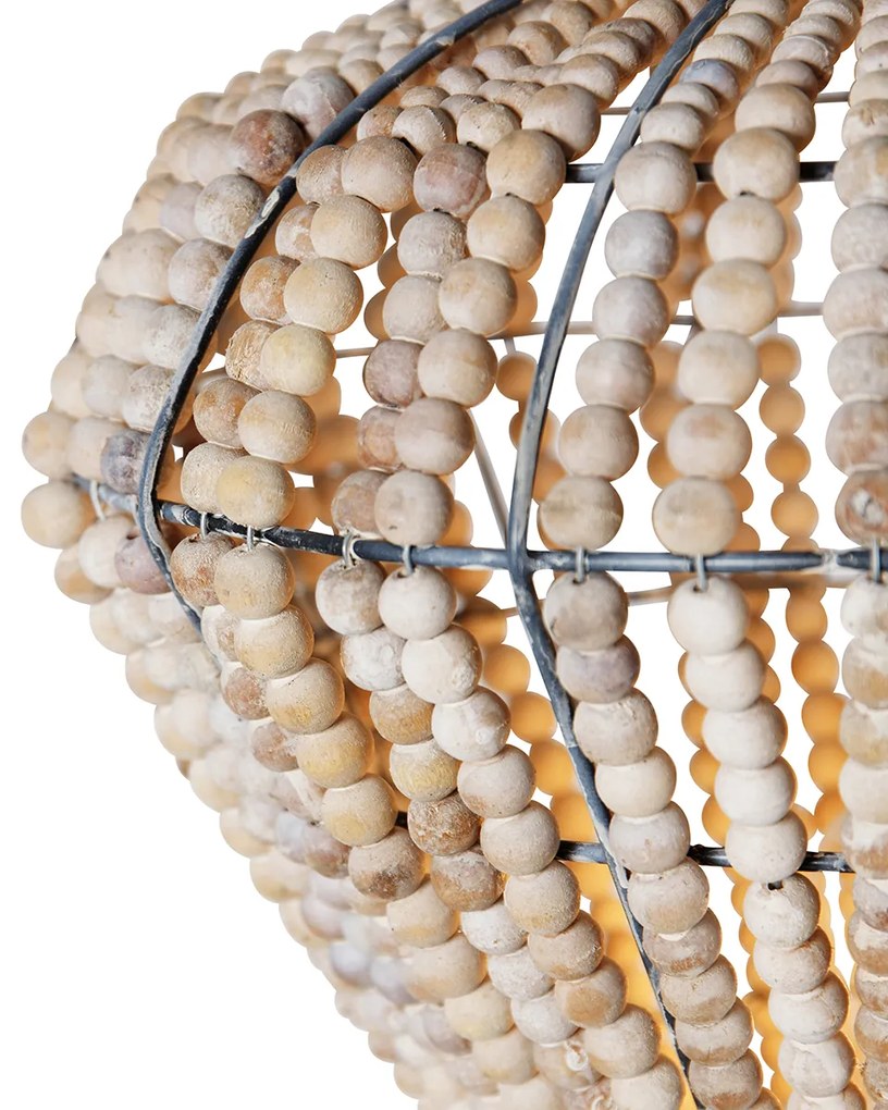 Oosterse vloerlamp beige met kralen - Moti