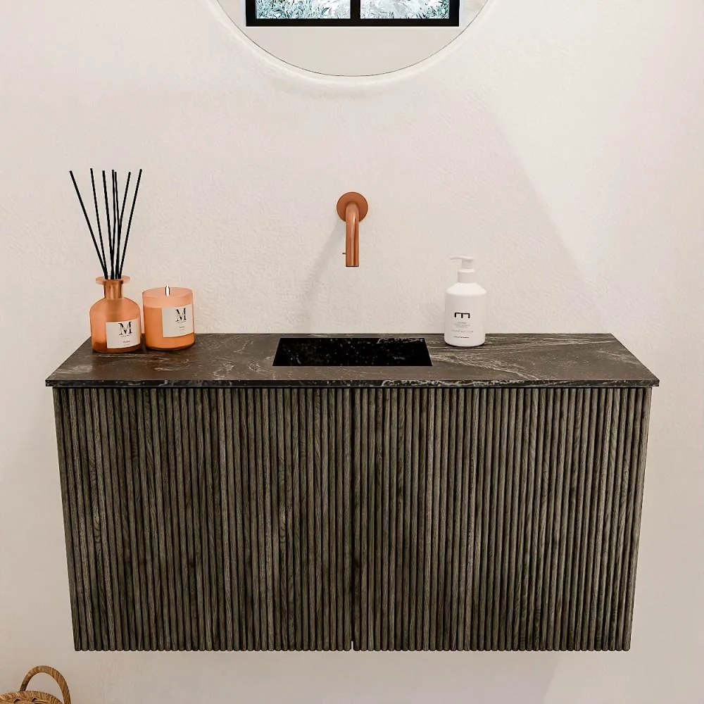 Mondiaz Joya DLux 80cm toiletmeubel shadow met wastafel faye midden zonder kraangat lava