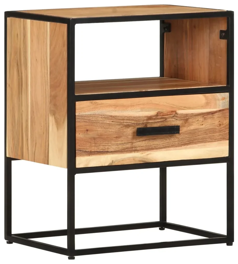 vidaXL Nachtkastje 40x30x50 cm massief acaciahout