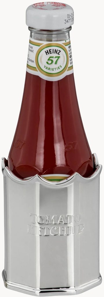 Flessenhouder met ketchup