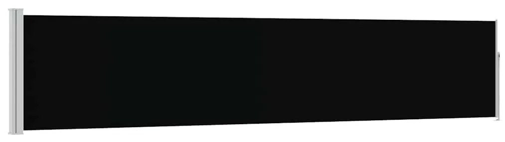 vidaXL Tuinscherm uittrekbaar 100x500 cm zwart
