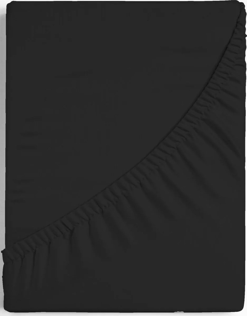 Hoeslaken Topper Luxor – Egyptisch katoen – 90×200 – zwart