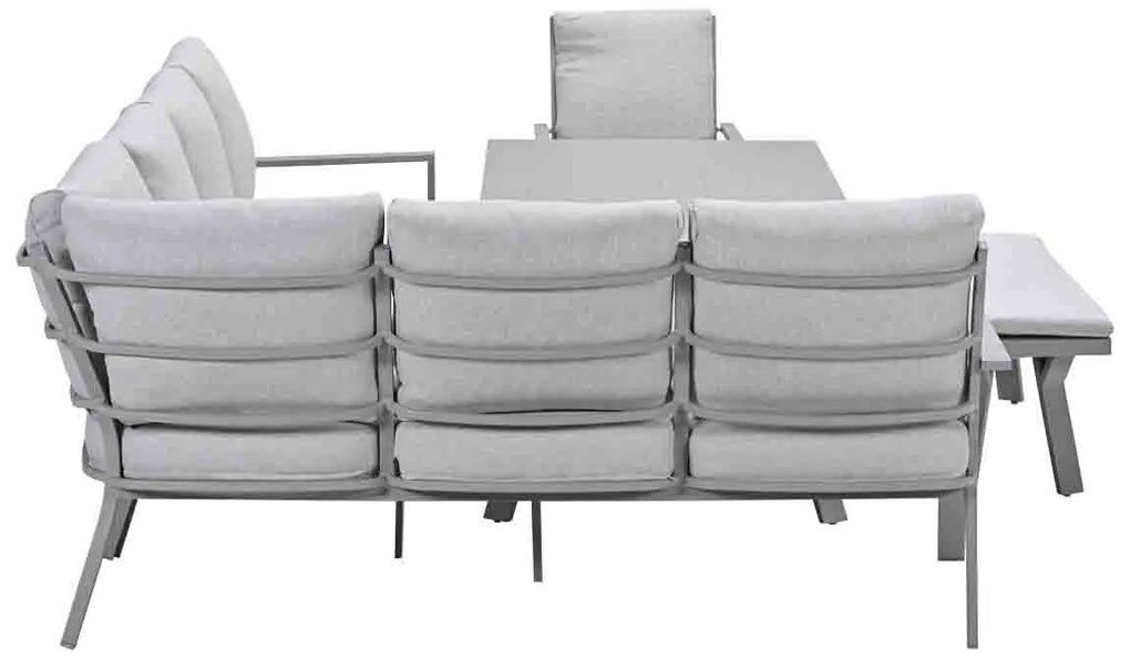 Garden Impressions Senja lounge dining set 5-delig links incl. stoel - valley sand