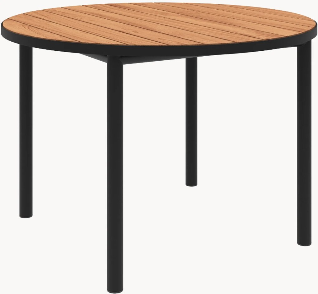 Ronde tuintafel Kirra met teakhouten tafelblad, Ø 110 cm