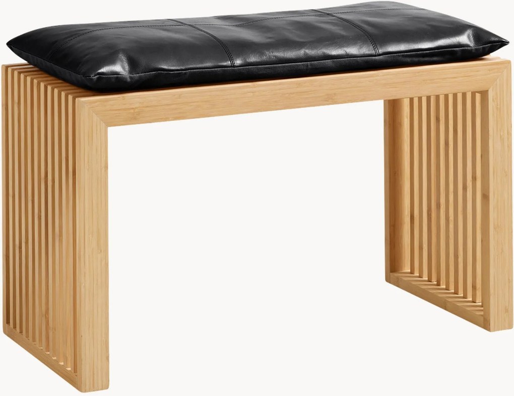 Bank Mahogany met leren kussen