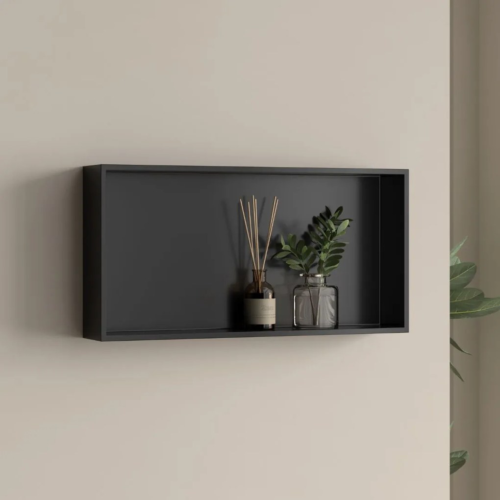 Best Design Bandy nero opbouwnis 60x30x8cm mat zwart