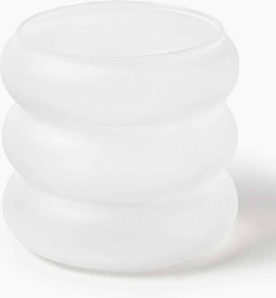 Mondgeblazen borosilicaatglas kleine tumblers Bubbly, 4-delig