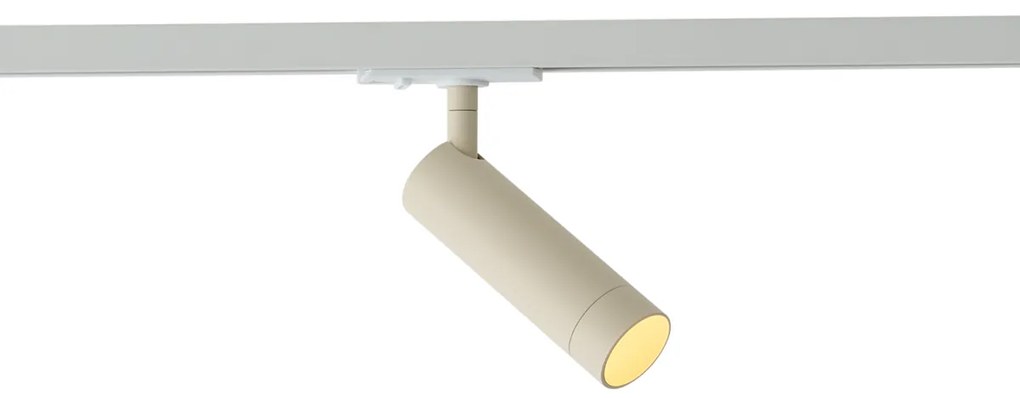 Moderne spot beige met witte adapter voor railsysteem 1-fase GU10 35mm - Iconic Jeana Luxe