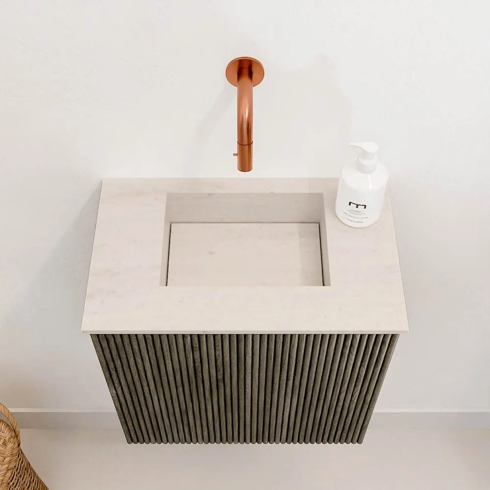 Mondiaz Joya DLux 40cm toiletmeubel shadow met wastafel faye midden zonder kraangat meli