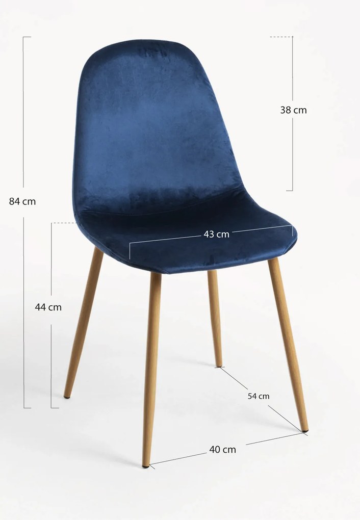 Set 4 Teok Fluwelen Stoelen