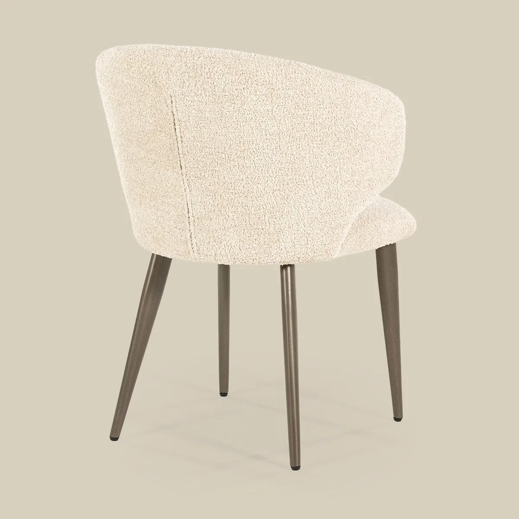 Bruin Potige Eetstoel Beige