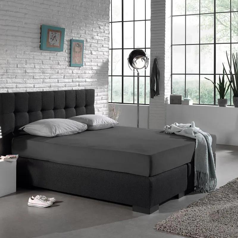 DreamHouse Bedding Hoeslaken HC Jersey - Antraciet 80/90/100 x 200 cm