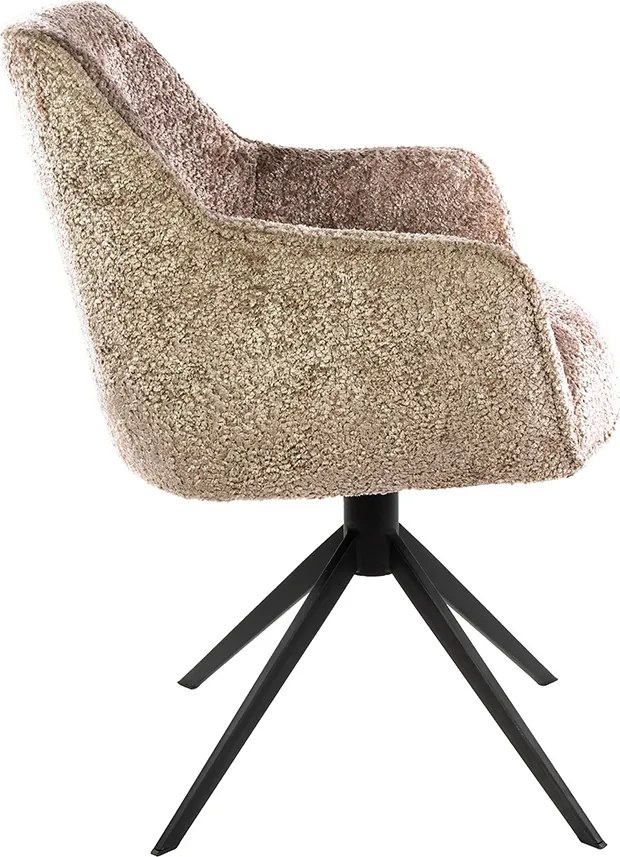 Draaibare Eetkamerstoel Velours Zand