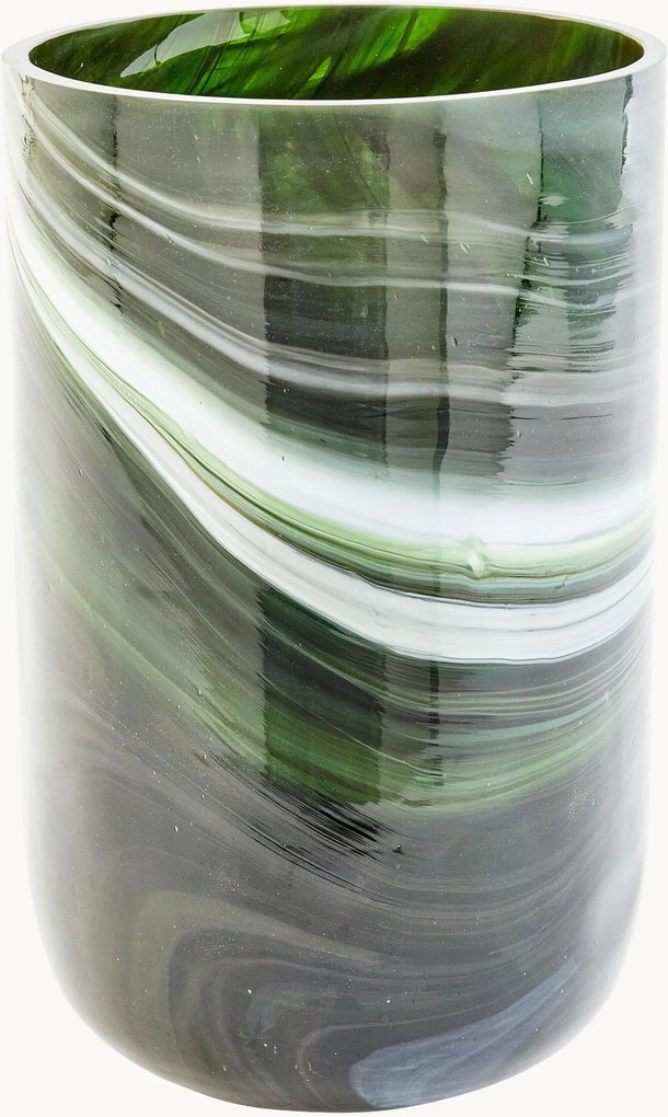 Glazen vaas Marbled, H 30 cm
