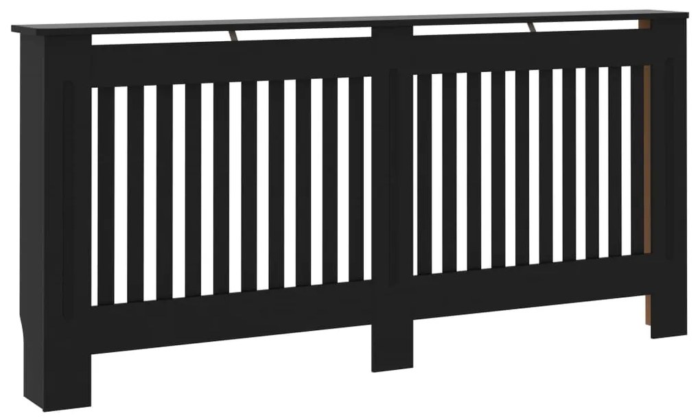 vidaXL Radiatorombouw 172x19x81 cm MDF zwart