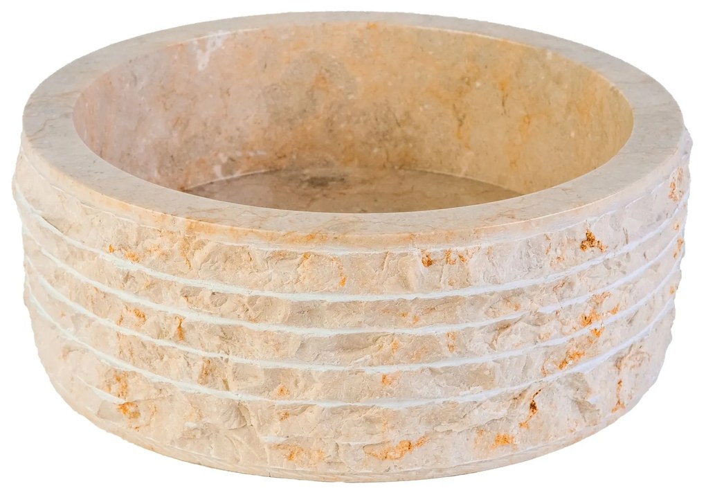 Sanigoods Eliza waskom rond alur 40x15cm crème